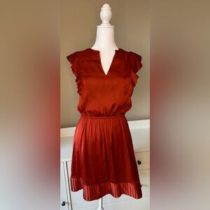 Steve Madden Verona Pleated Cap Sleeve Minidress